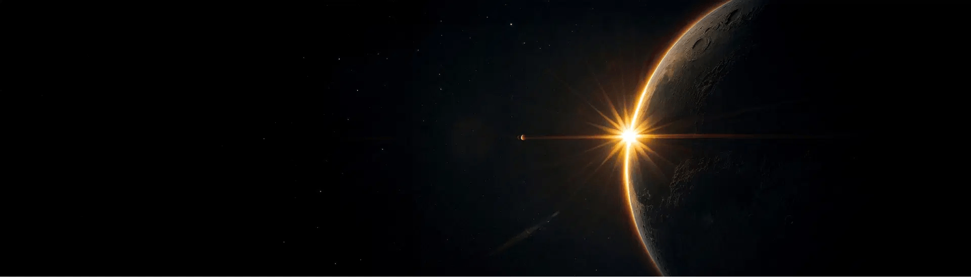Eclipse rising over the Earth